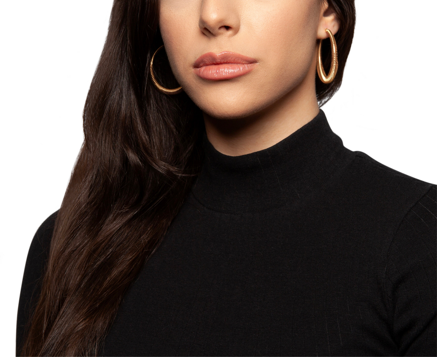 Tapered Spring Hoop Earrings