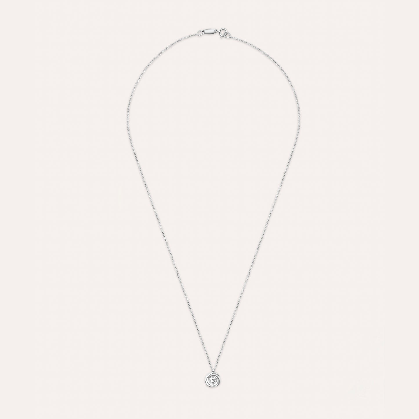 Diamond and gold flower solitaire necklace