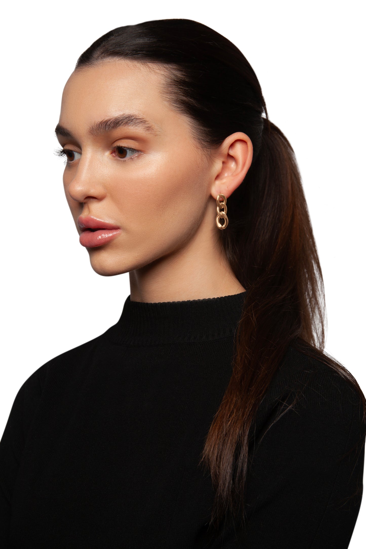 Triple Link Chain Earrings