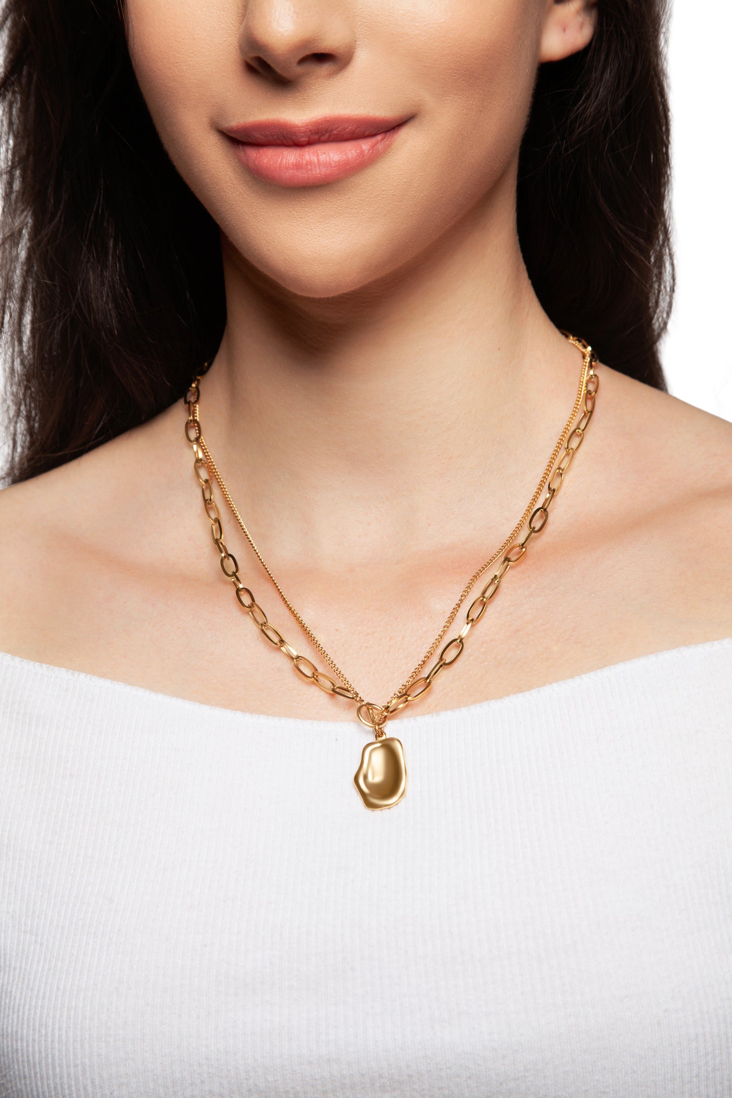 Layered Toggle Clasp Necklace