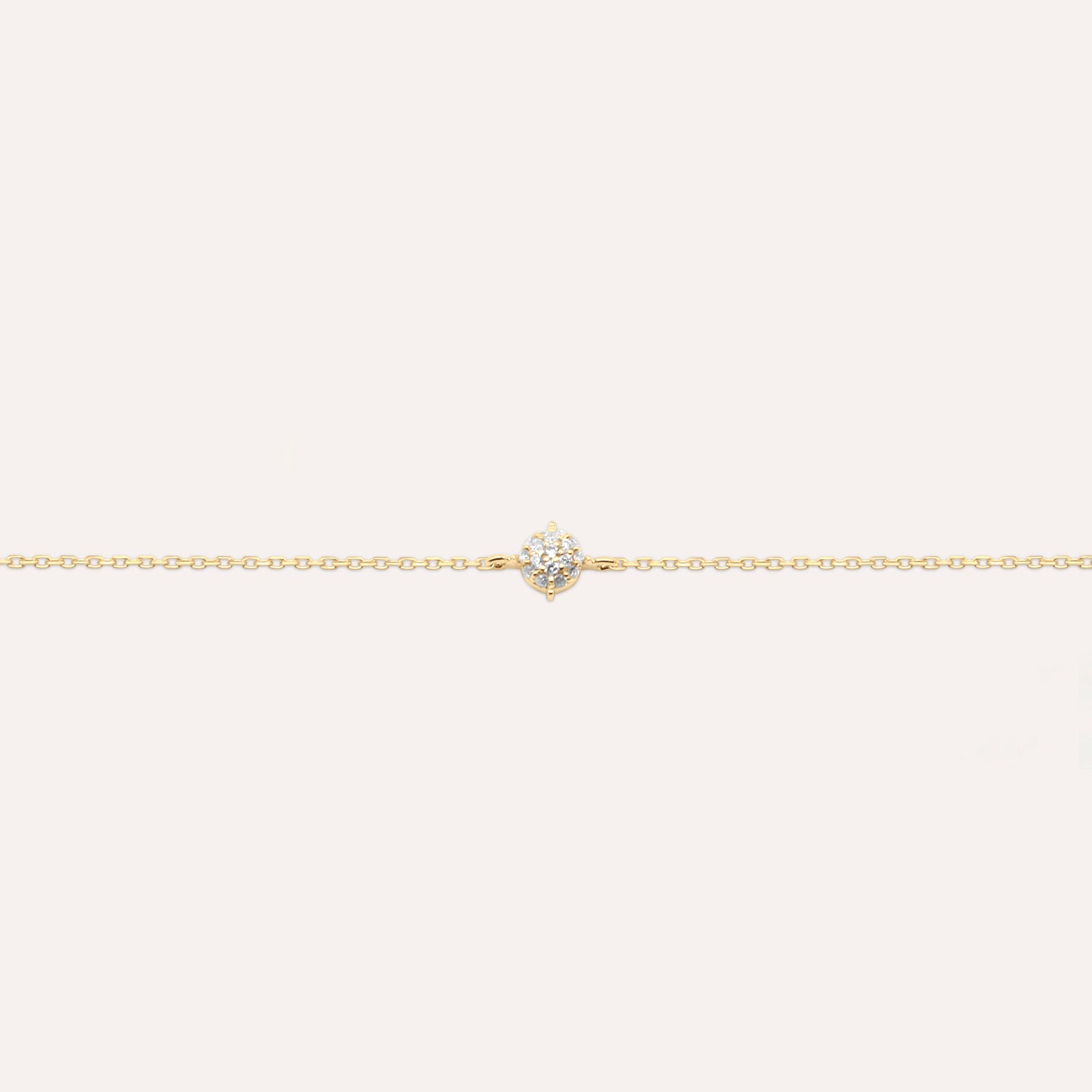 Diamond and gold Orla drop bracelet
