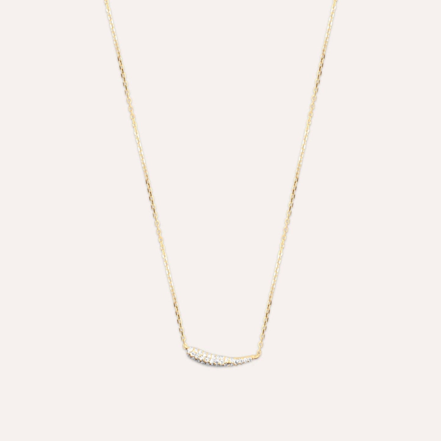 Diamonds and gold flow necklace