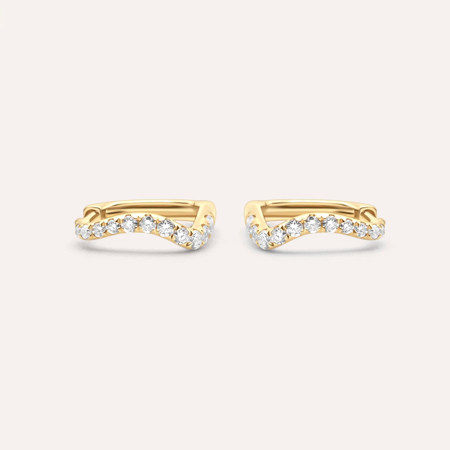 Diamond and gold Eira hoops