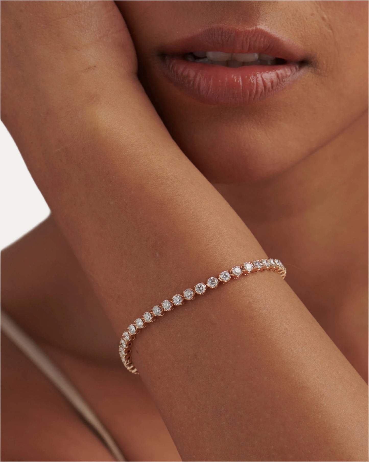 Diamond and gold tennis bracelet