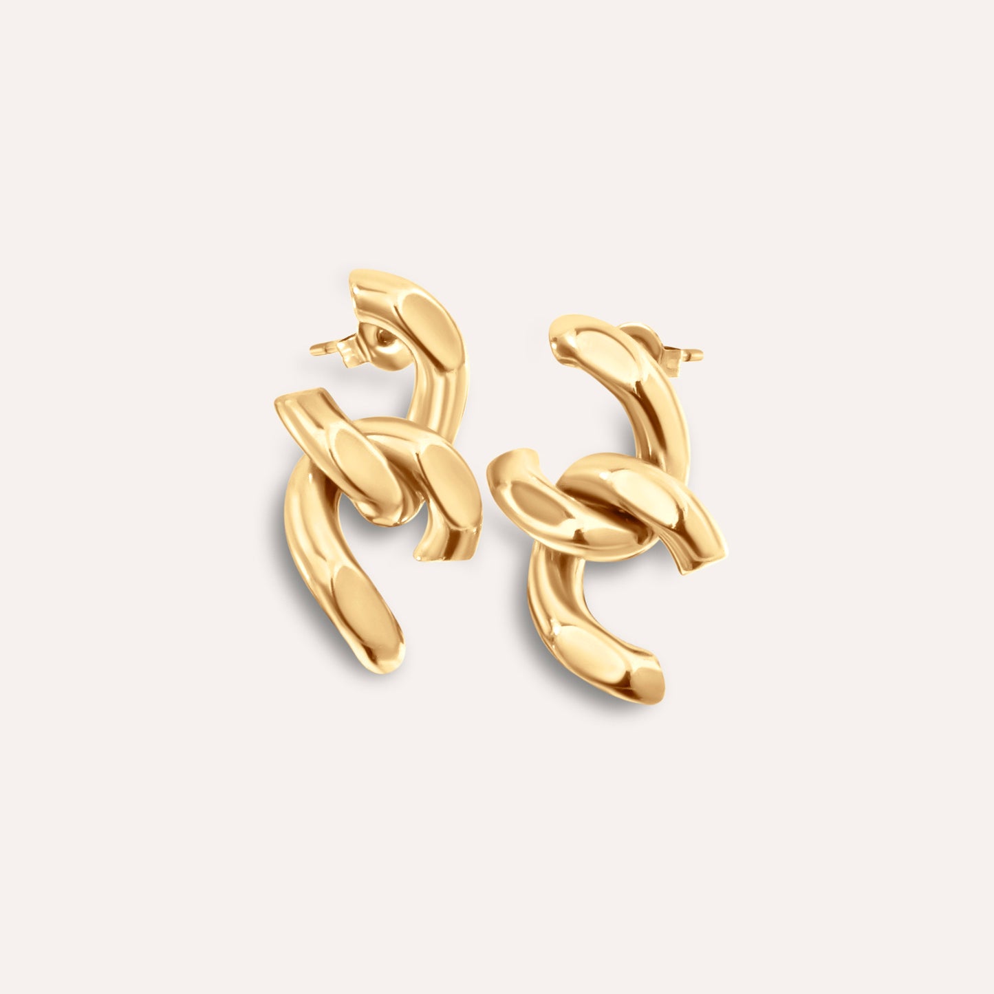 Half Link Chain Earrings