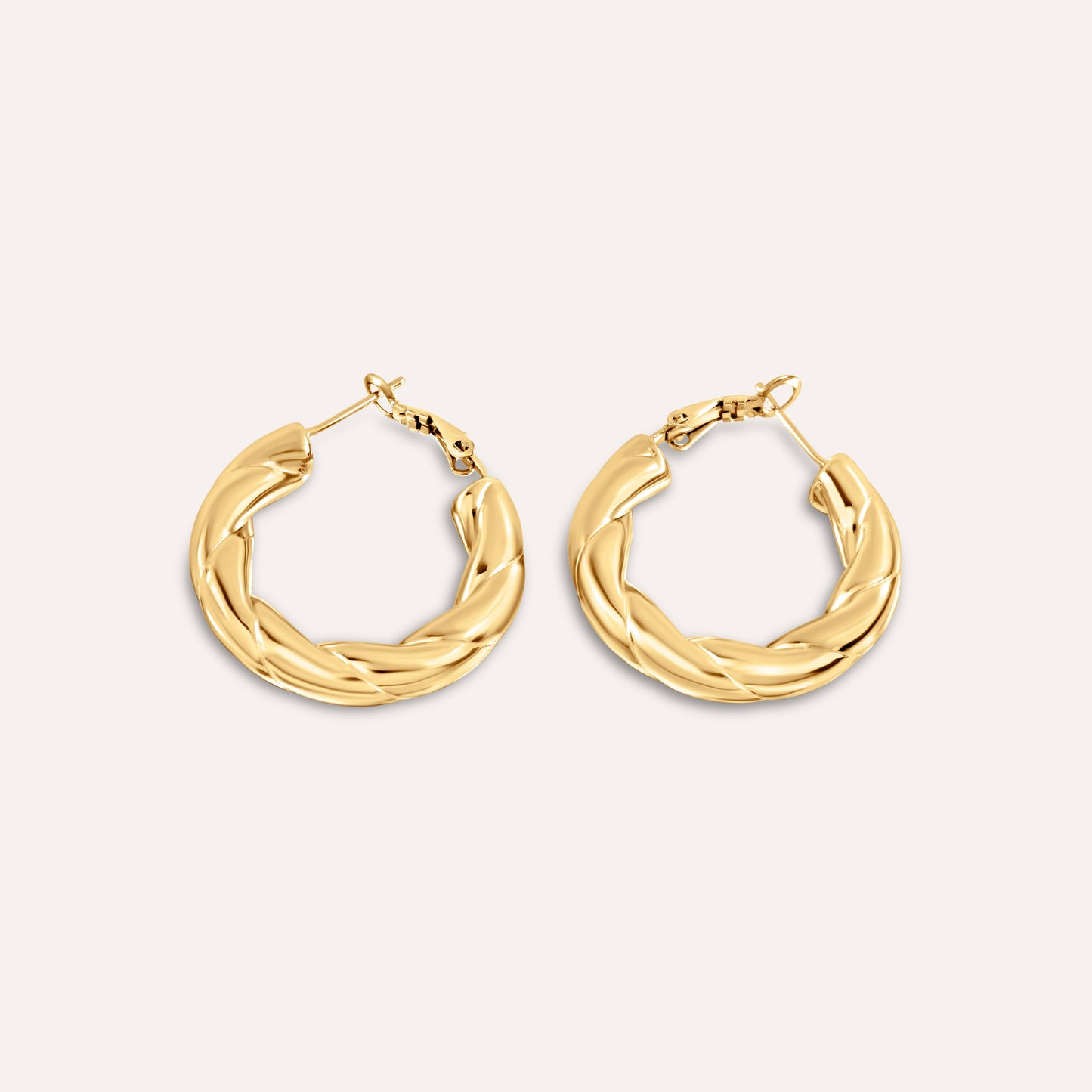 Twisted Tube Hoops-Medium