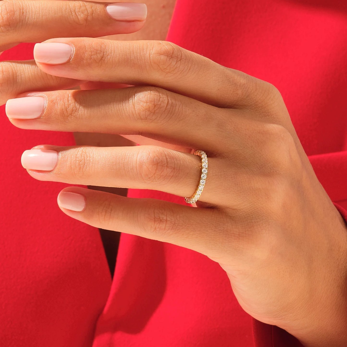 Diamonds and Gold Eternity Medium Ring