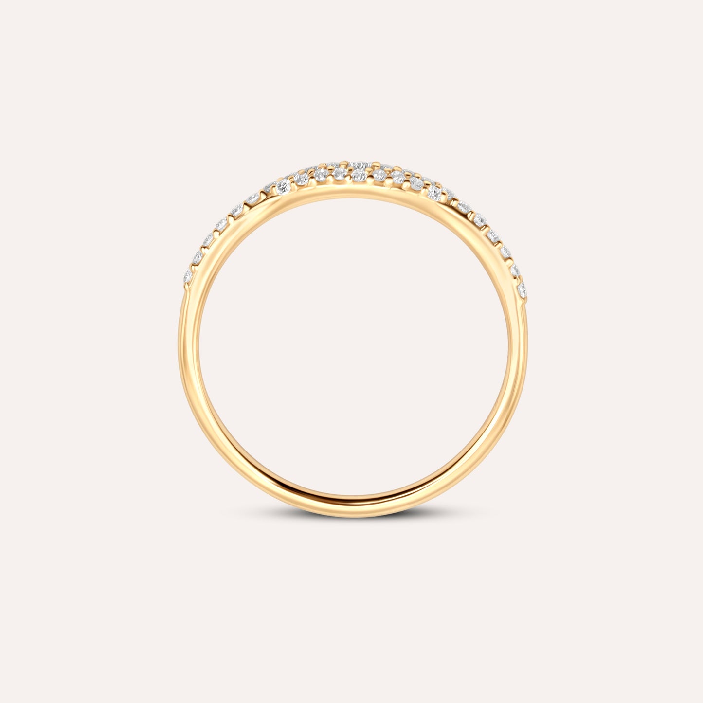 Diamonds and Gold Solene Stamp Ring