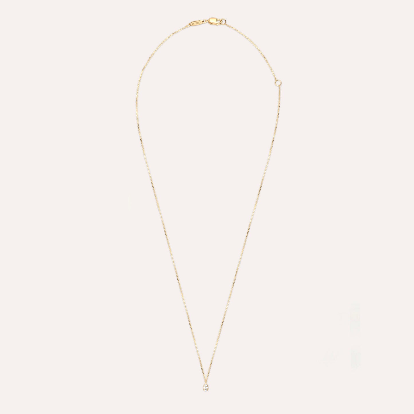 Diamond and gold pear necklace