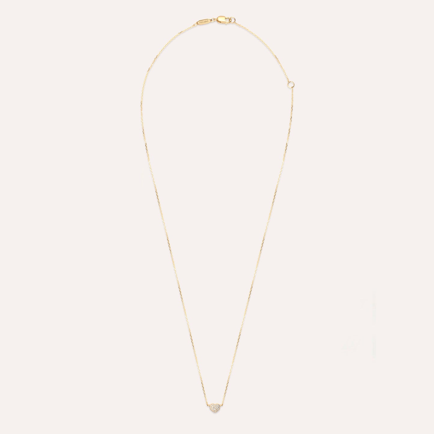 Diamond and gold heart necklace