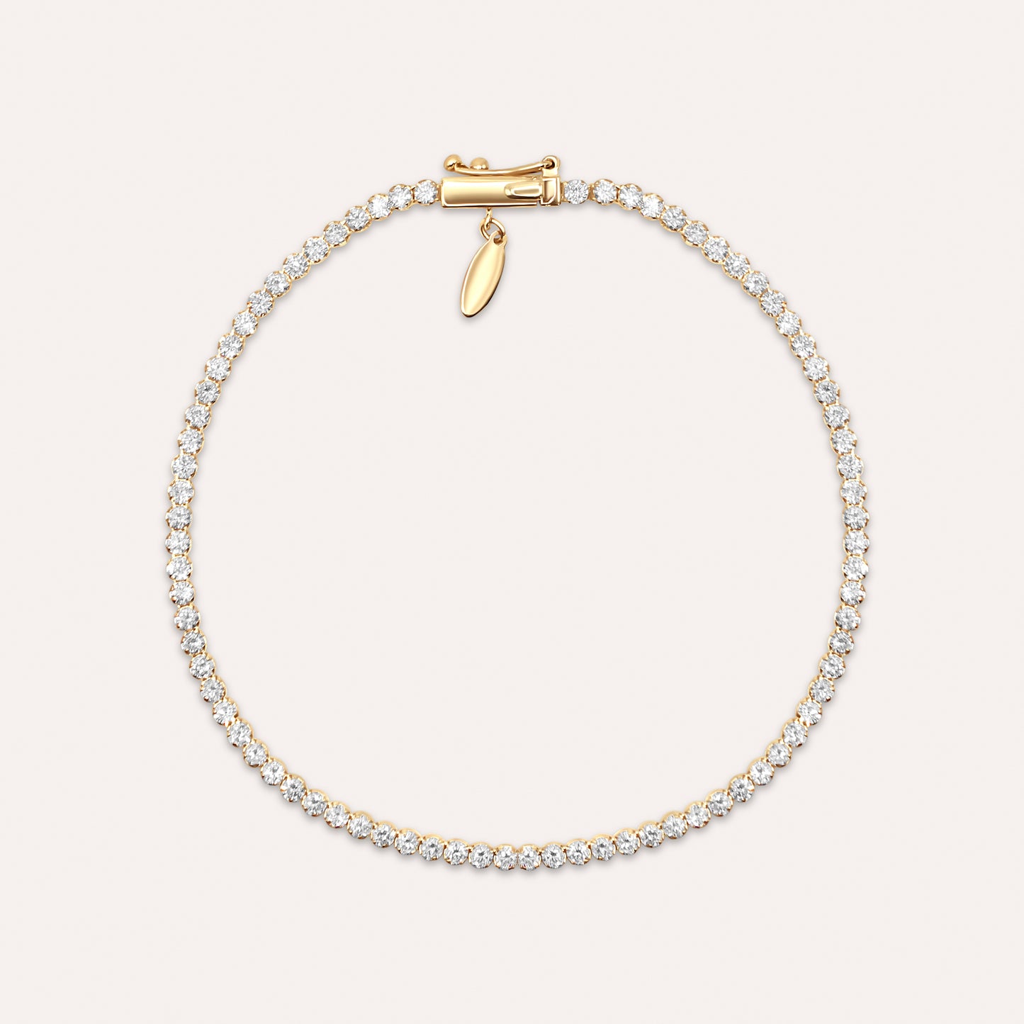 Diamond and gold tennis bracelet
