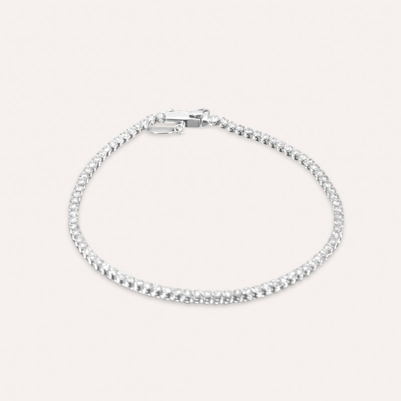 Diamond and white gold tennis bracelet