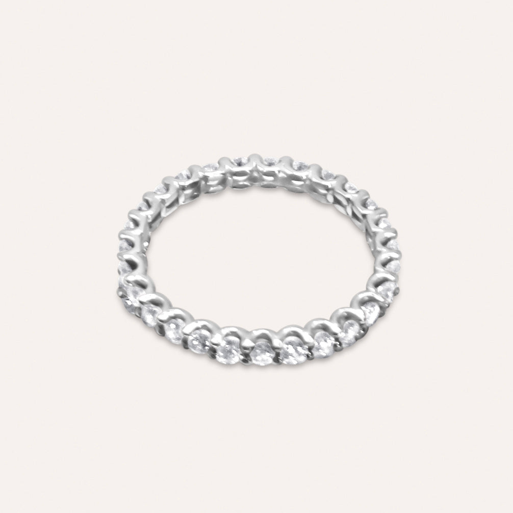 Diamond and white gold eternity ring