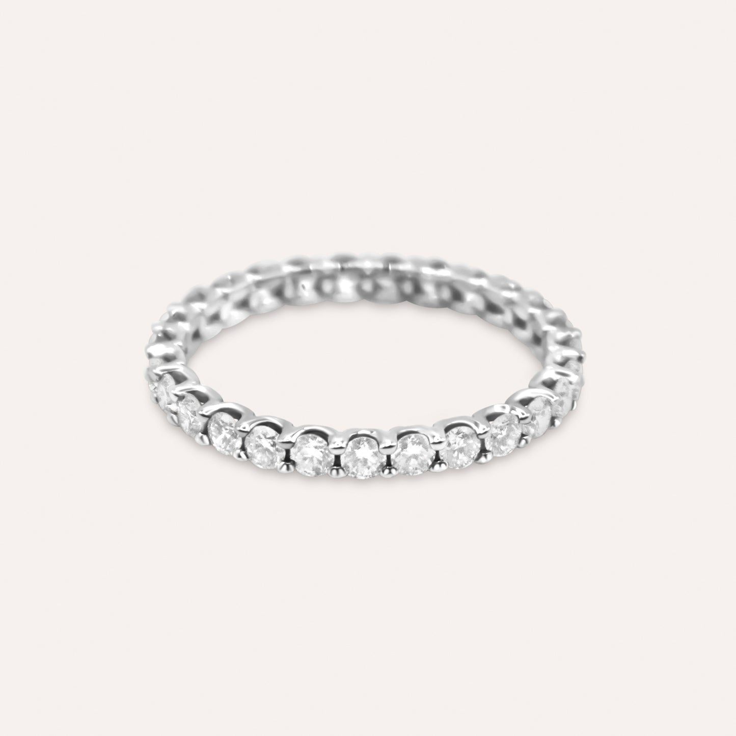 Diamond and white gold eternity ring