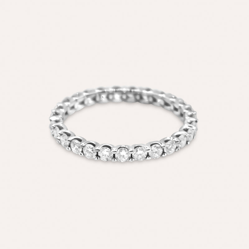 Diamond and white gold eternity ring