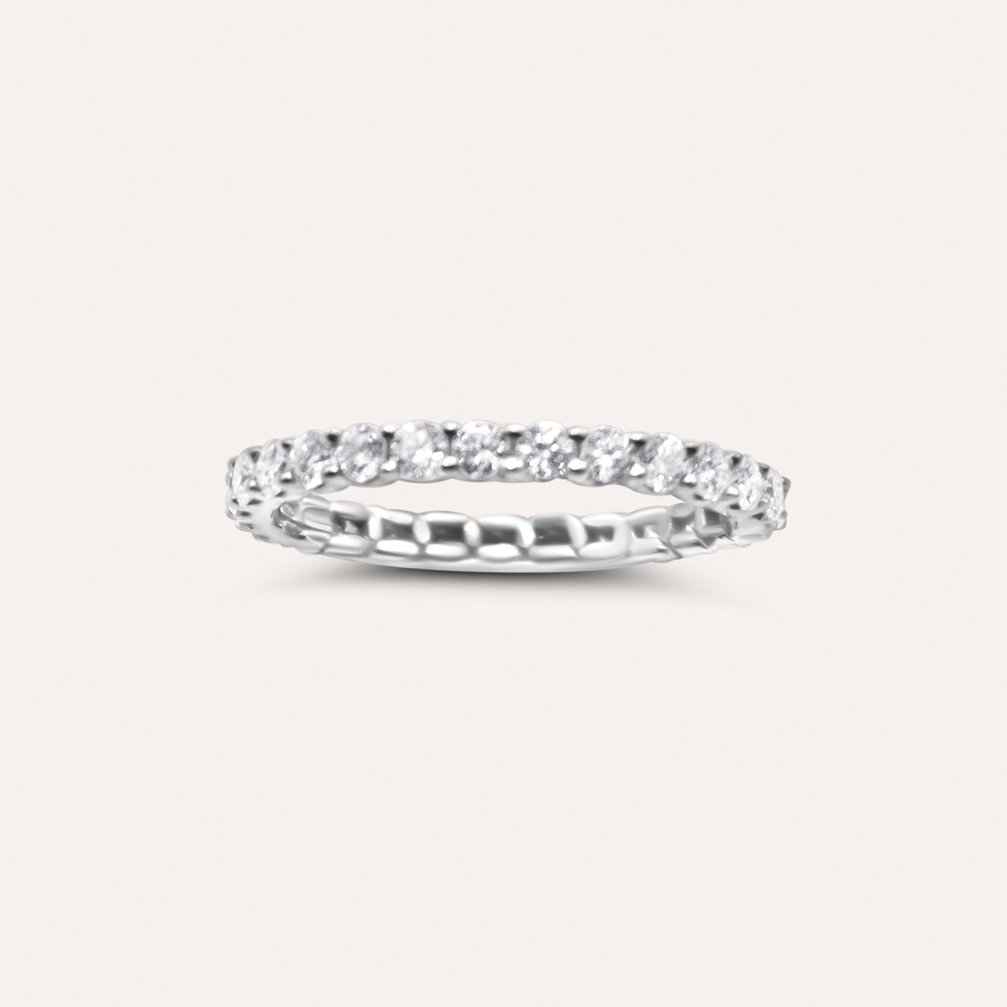 Diamond and white gold eternity ring