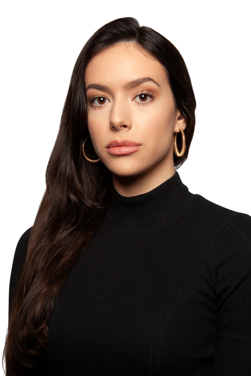 Tapered Spring Hoop Earrings
