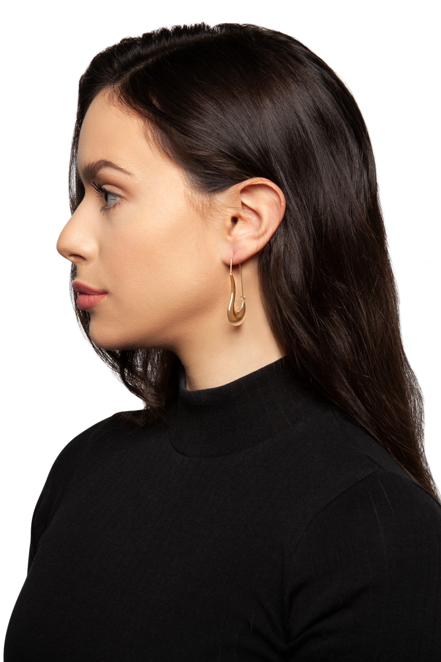 Tear Drop Chunky Hoop Earrings