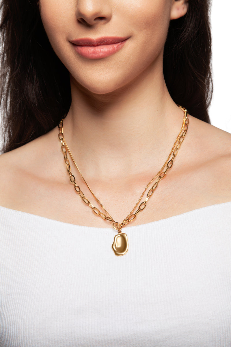 Layered Toggle Clasp Necklace 
