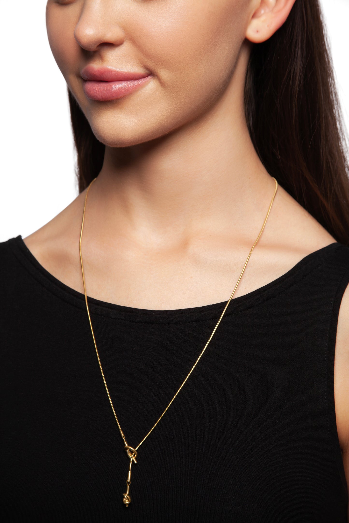 Knot Drop Chain Necklace
