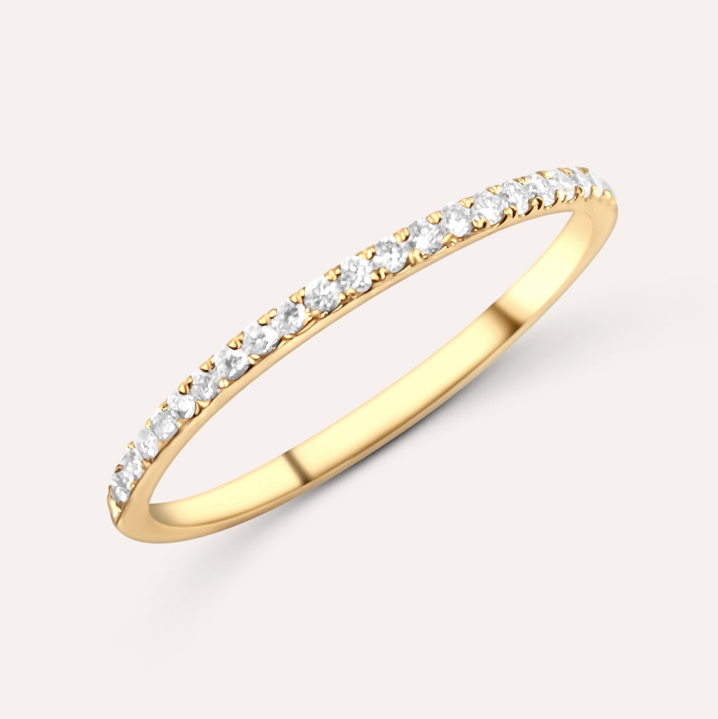 Diamonds and Gold Eternity Mini Ring