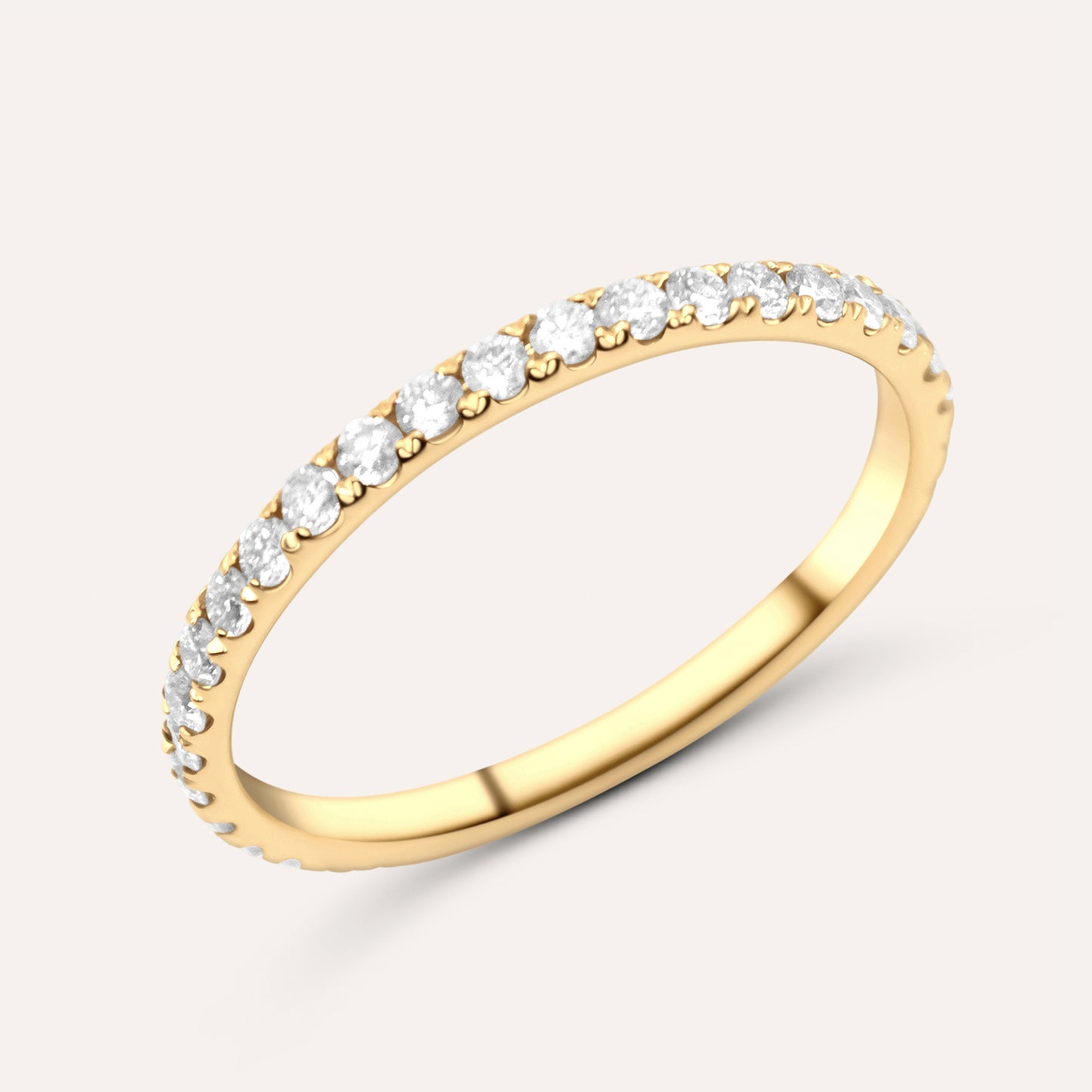 Diamonds and Gold Eternity Medium Ring