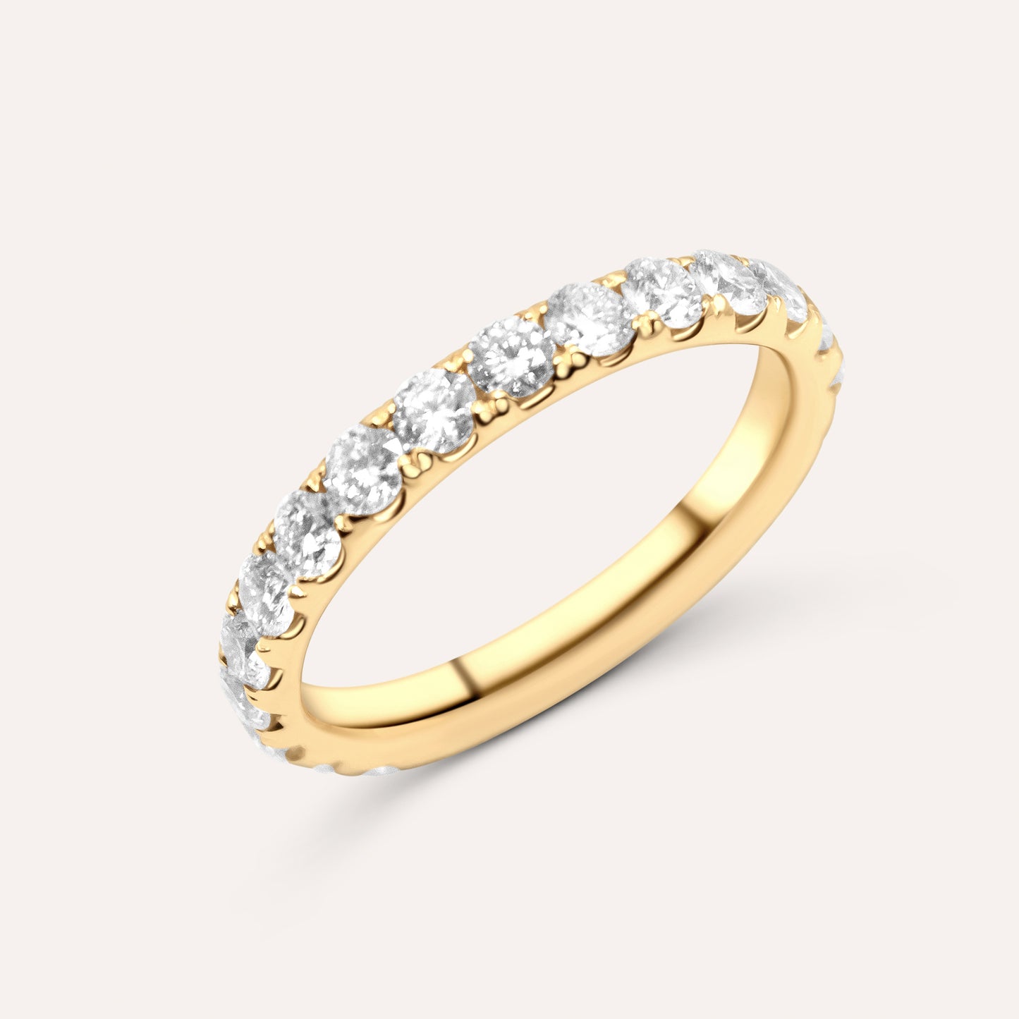 Diamonds and Gold Eternity Large Ring