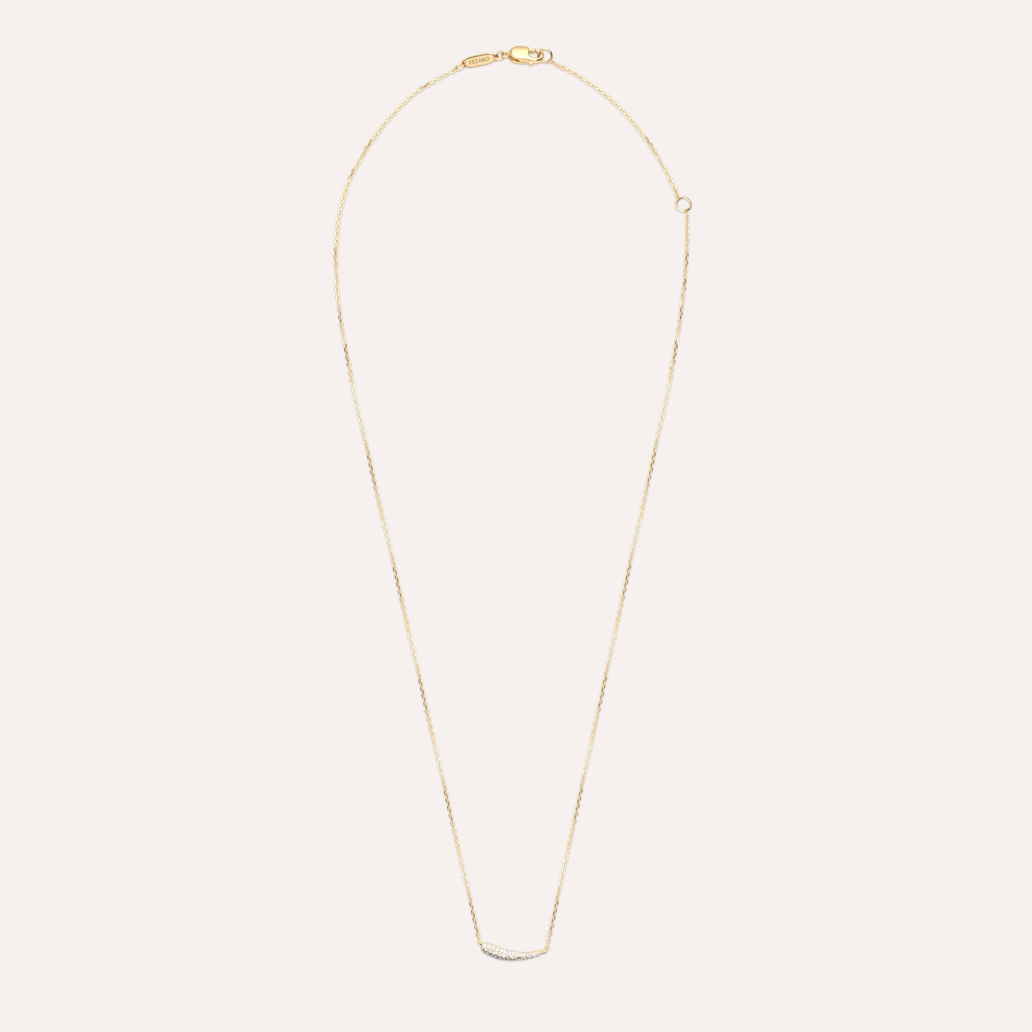 Diamonds and gold flow necklace
