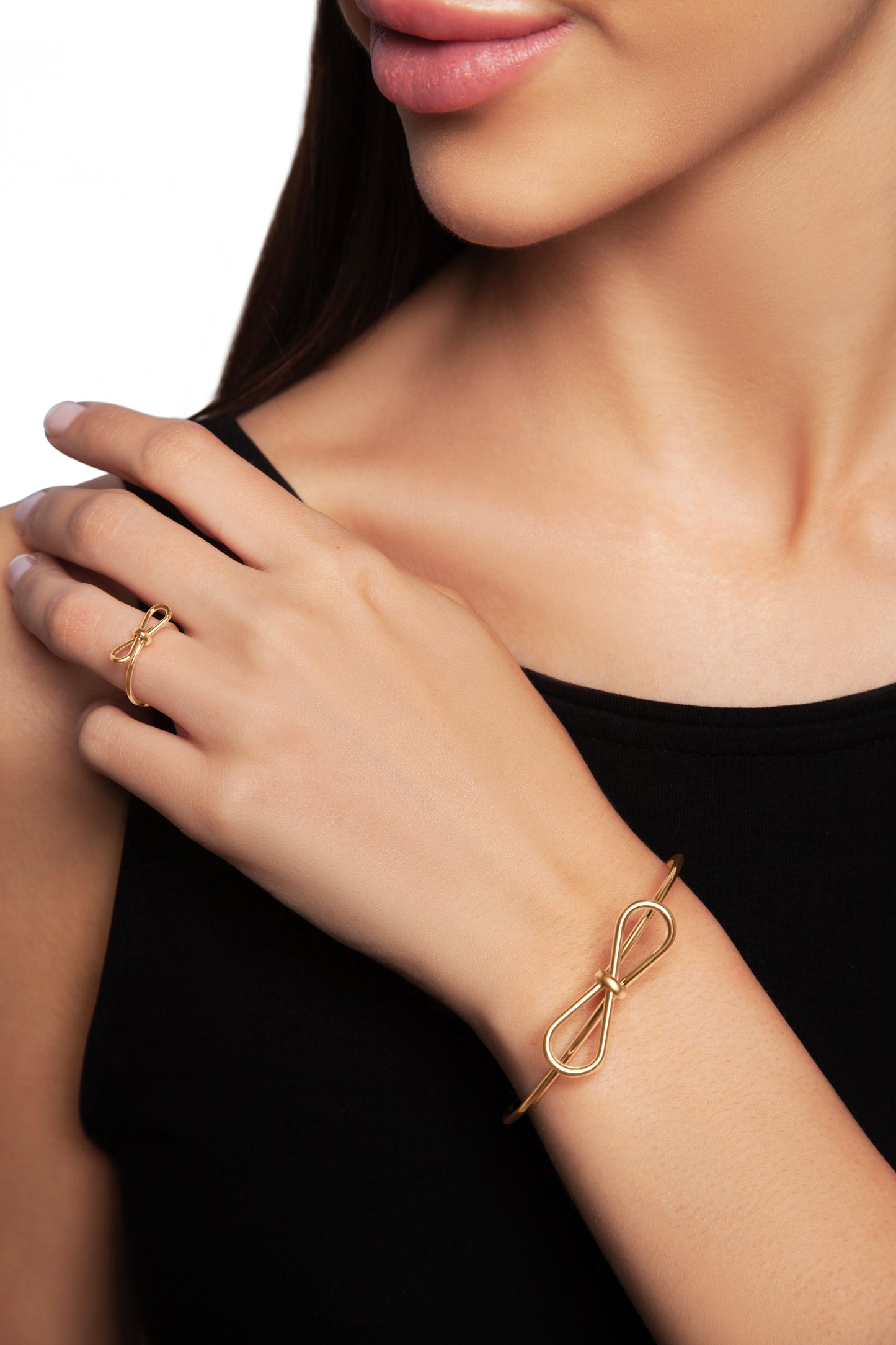 Open Bangle Bow Bracelet 