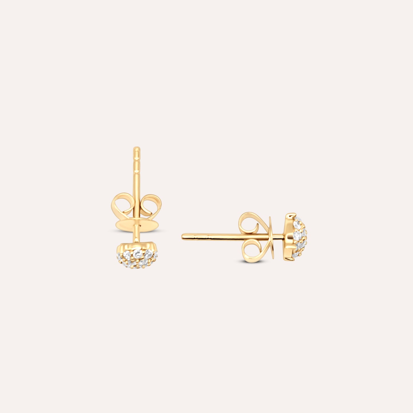 Diamond and gold Orla drop Stud Earrings