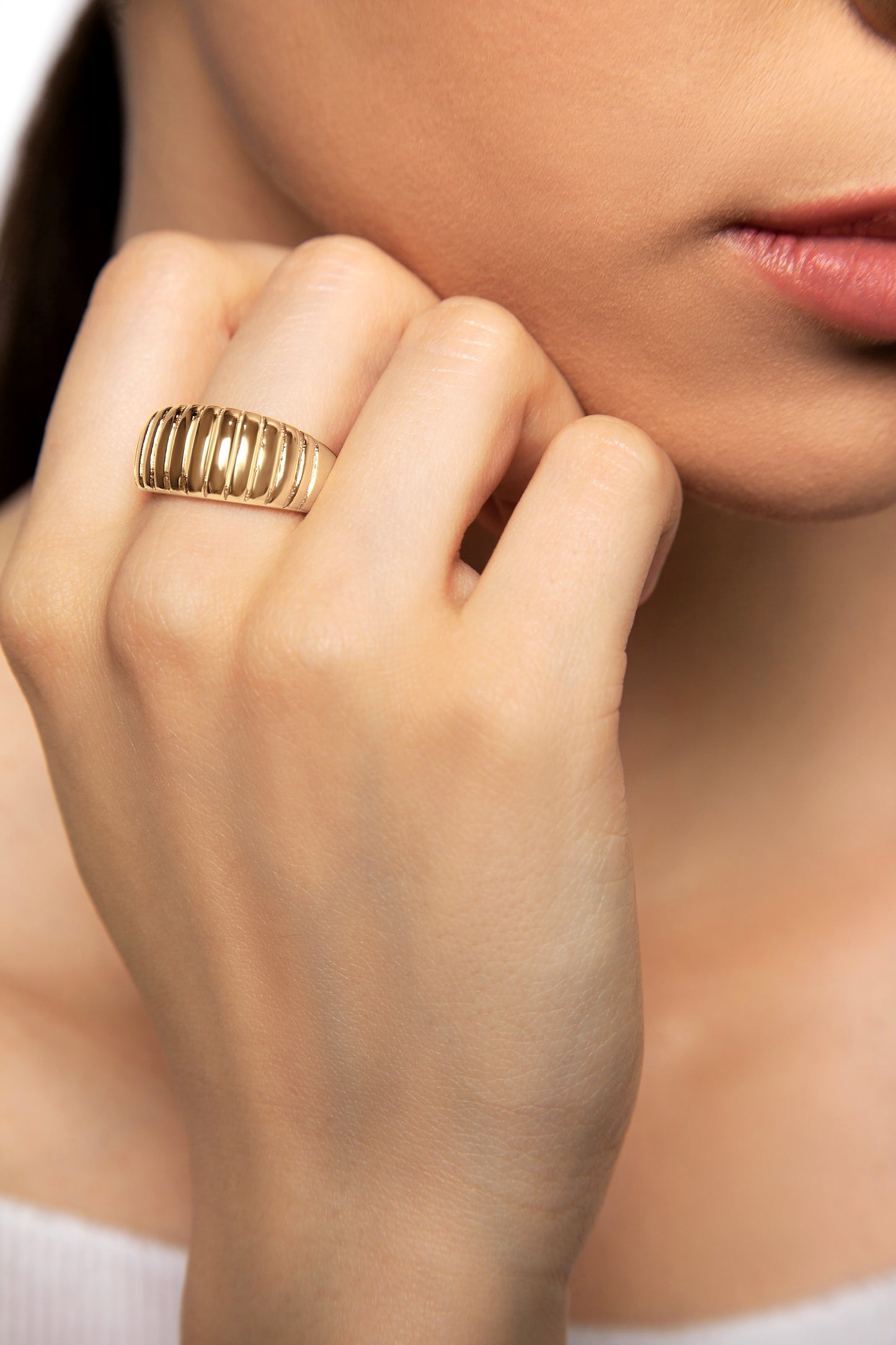 Ribbed Dome Ring