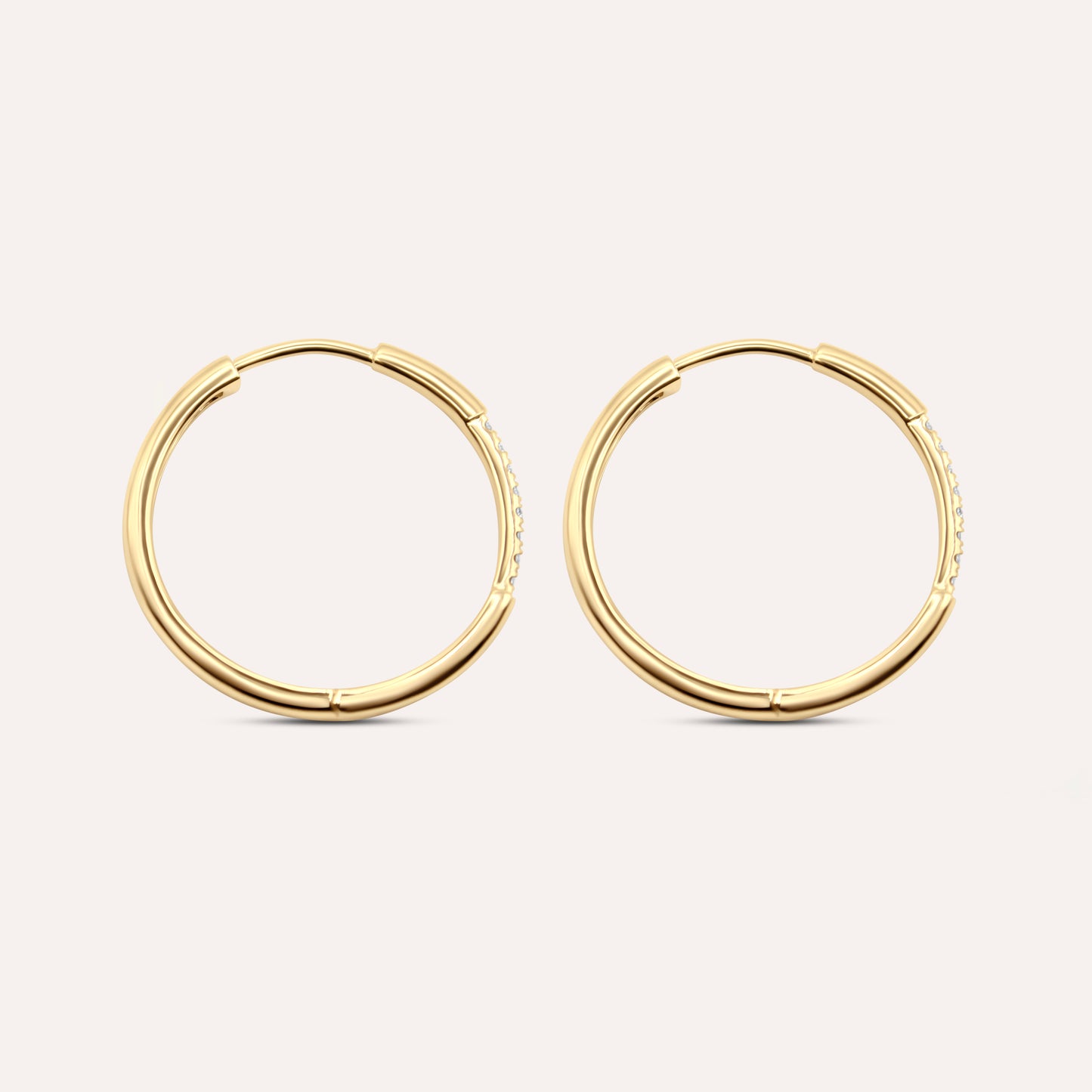 Diamonds and Gold Vela Hoops