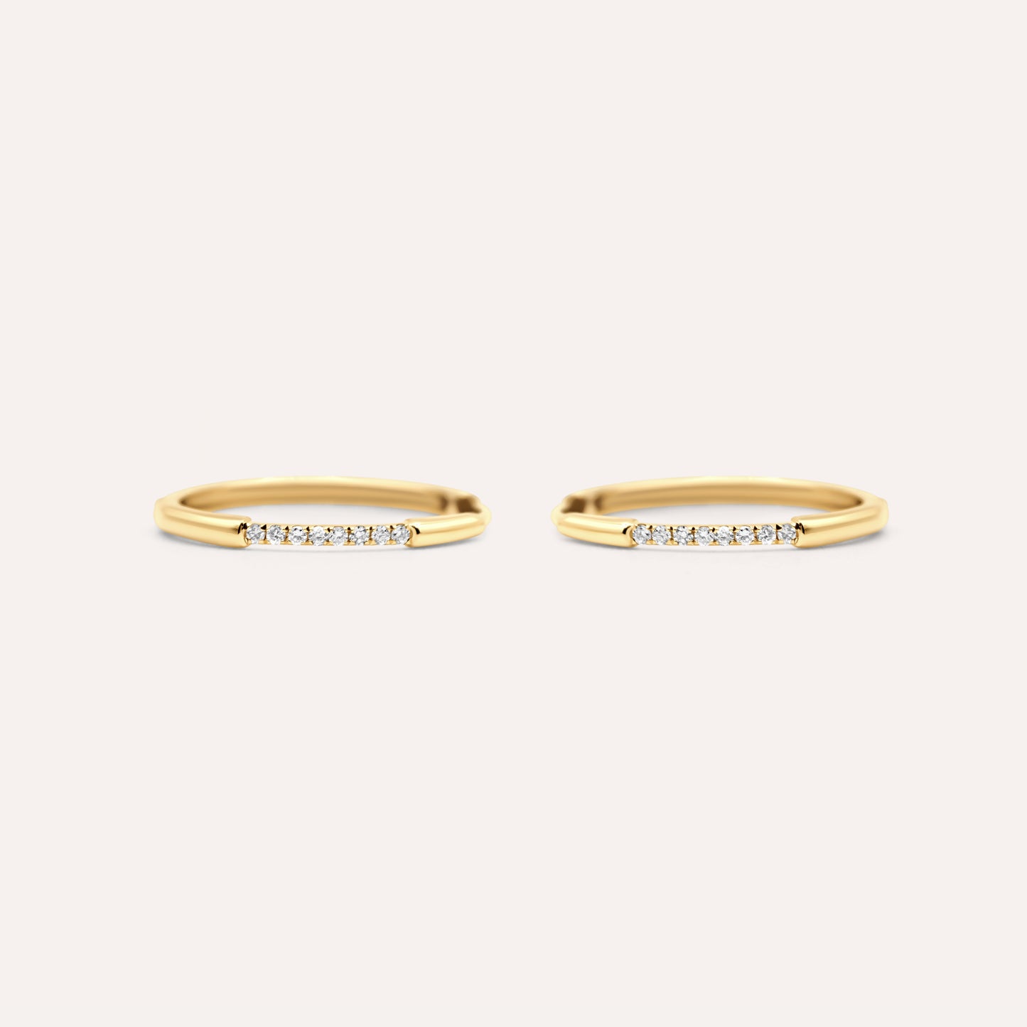 Diamonds and Gold Vela Hoops