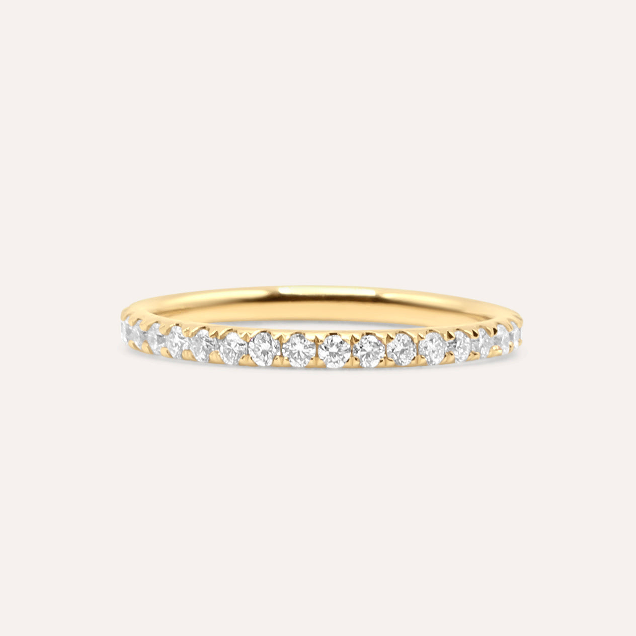 Diamonds and Gold Eternity Medium Ring