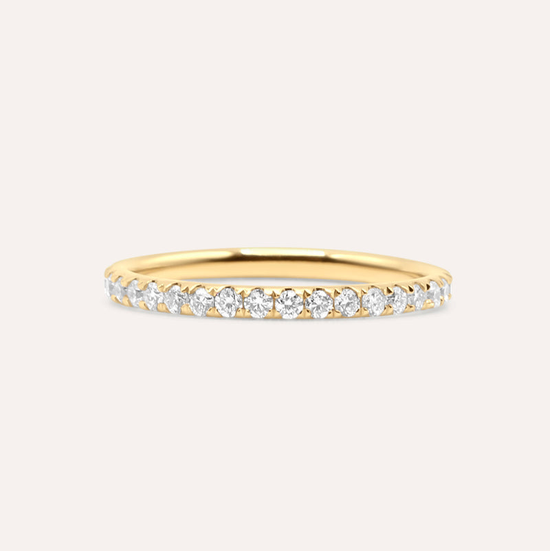 Diamonds and Gold Eternity Medium Ring