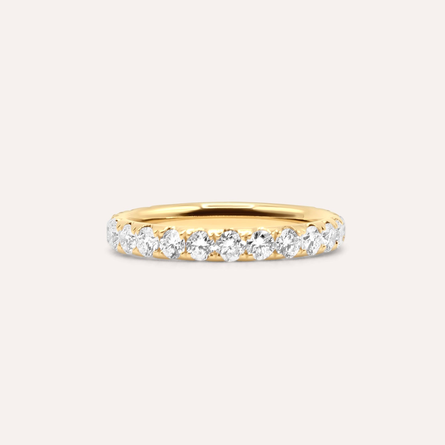Diamonds and Gold Eternity Large Ring