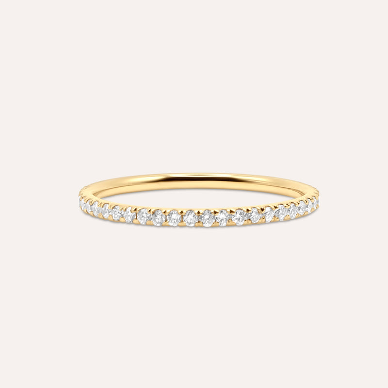 Diamonds and Gold Eternity Mini Ring