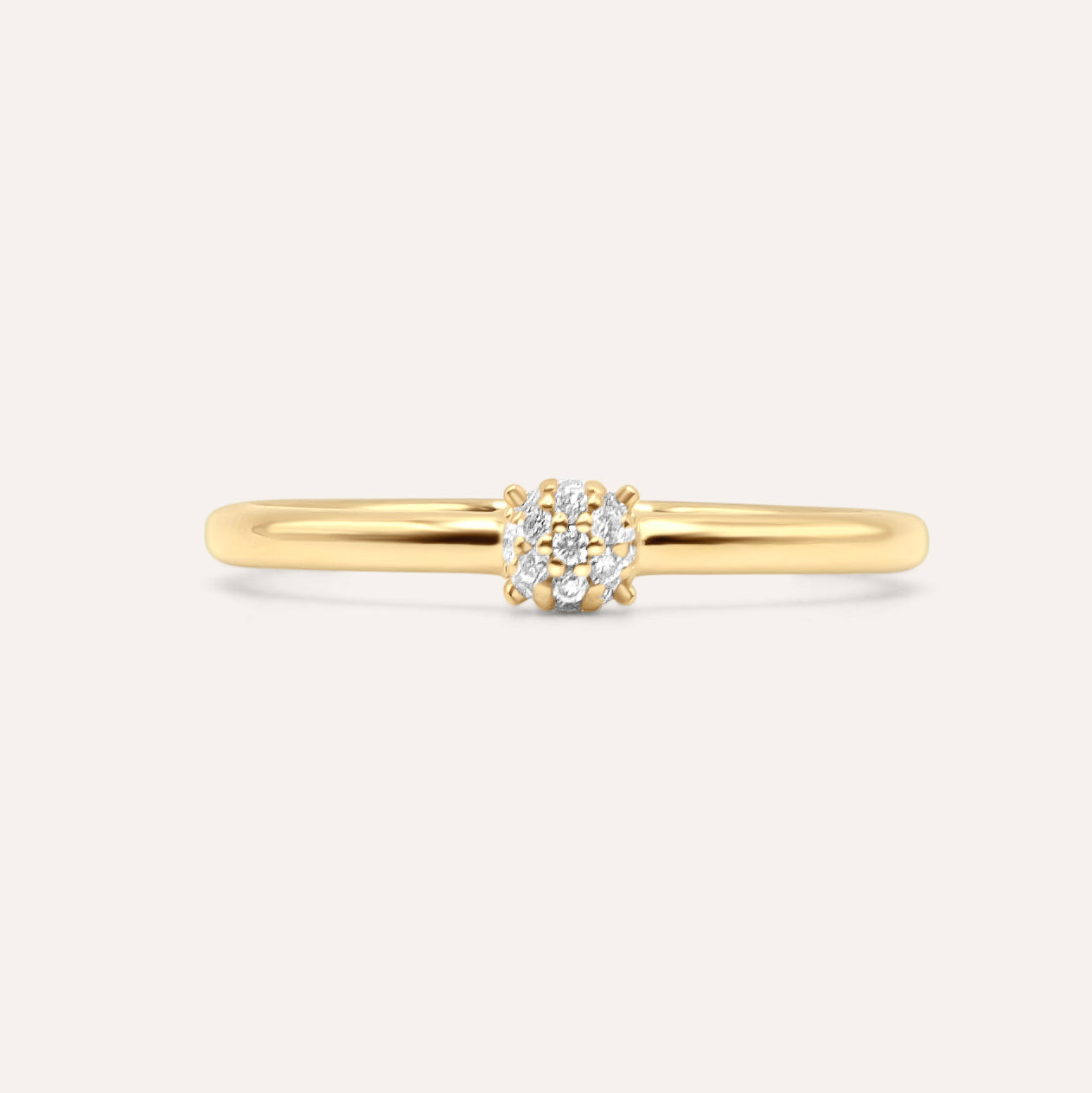 Diamond and gold Orla drop solitary ring