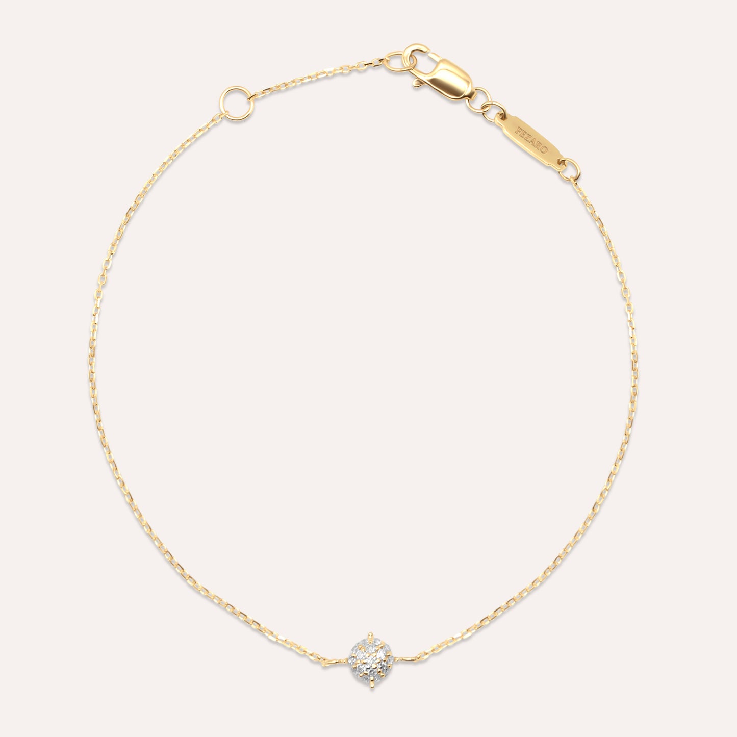 Diamond and gold Orla drop bracelet