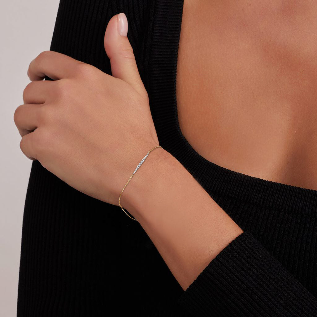 Diamond and gold Kaia bracelet