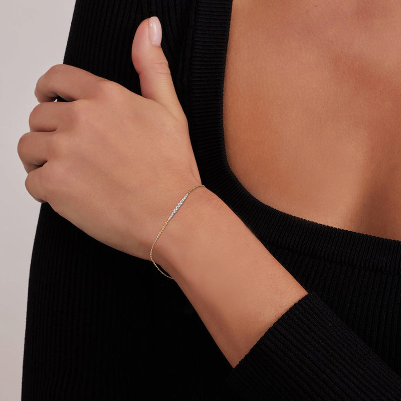 Diamond and gold Kaia bracelet