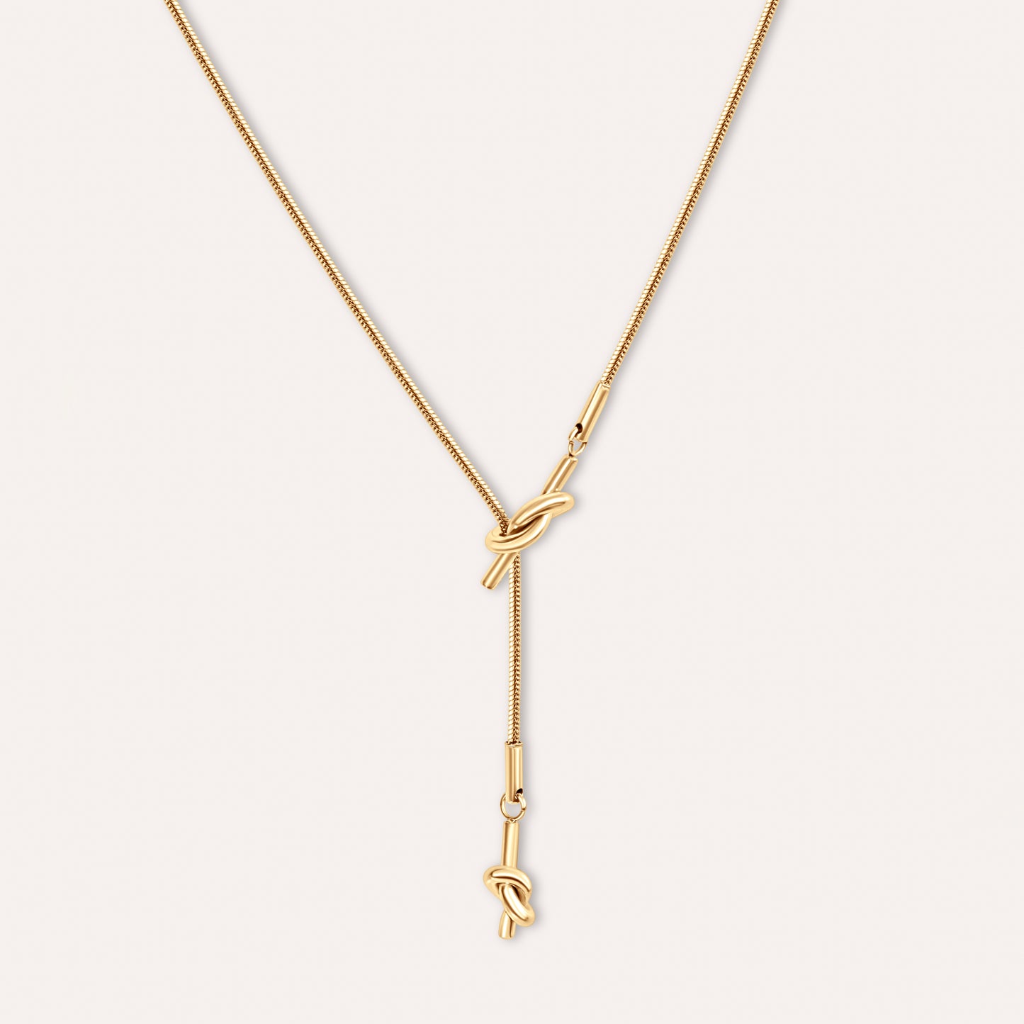 Knot Drop Chain Necklace