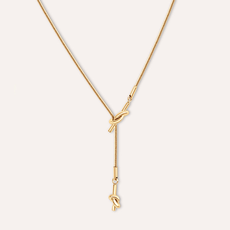 Knot Drop Chain Necklace