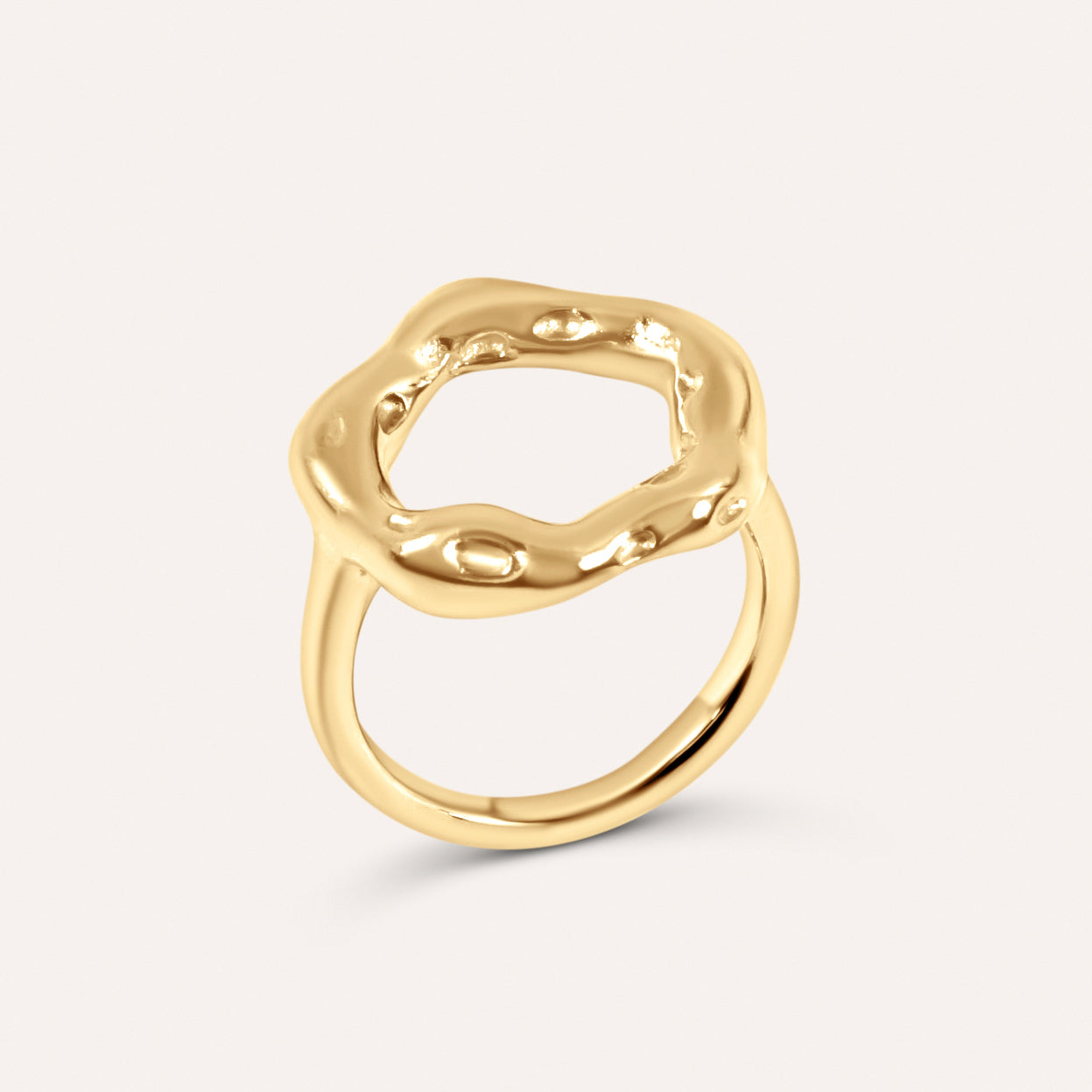 Hollow Out Textured Ring