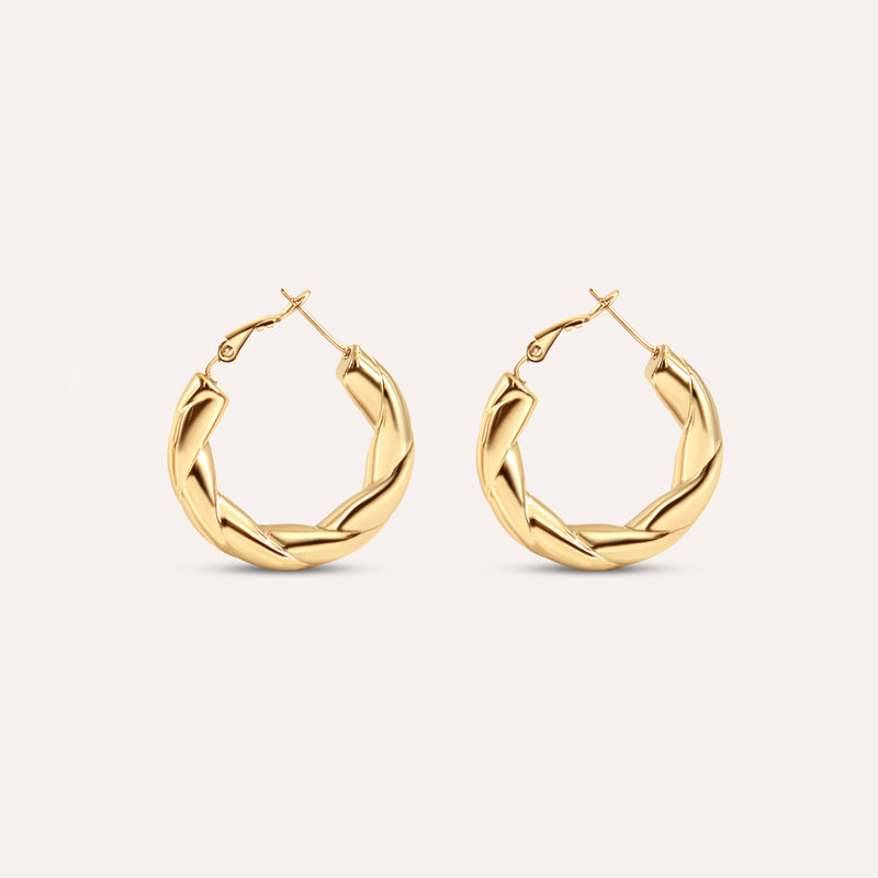 Twisted Tube Hoops-Medium