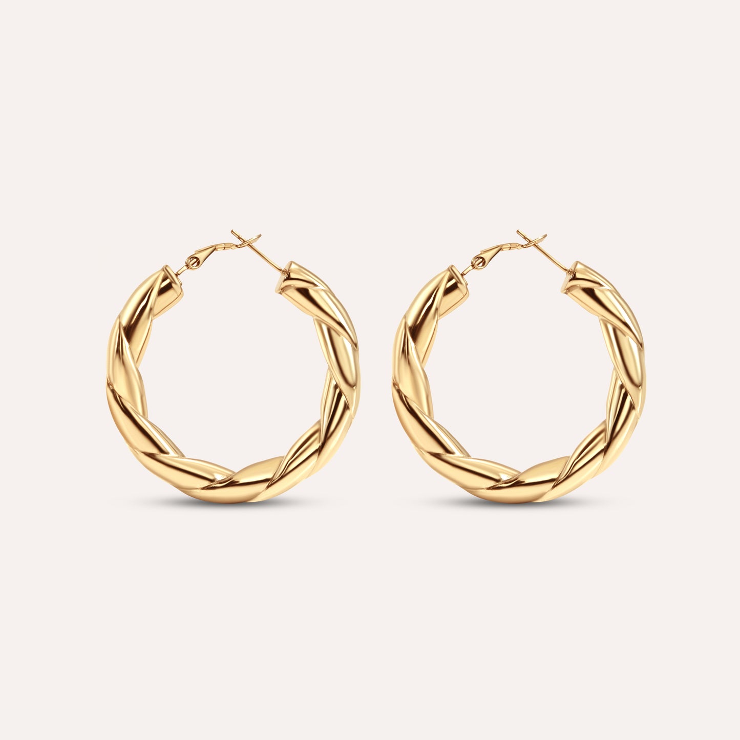 Twisted Tube Hoops-Large