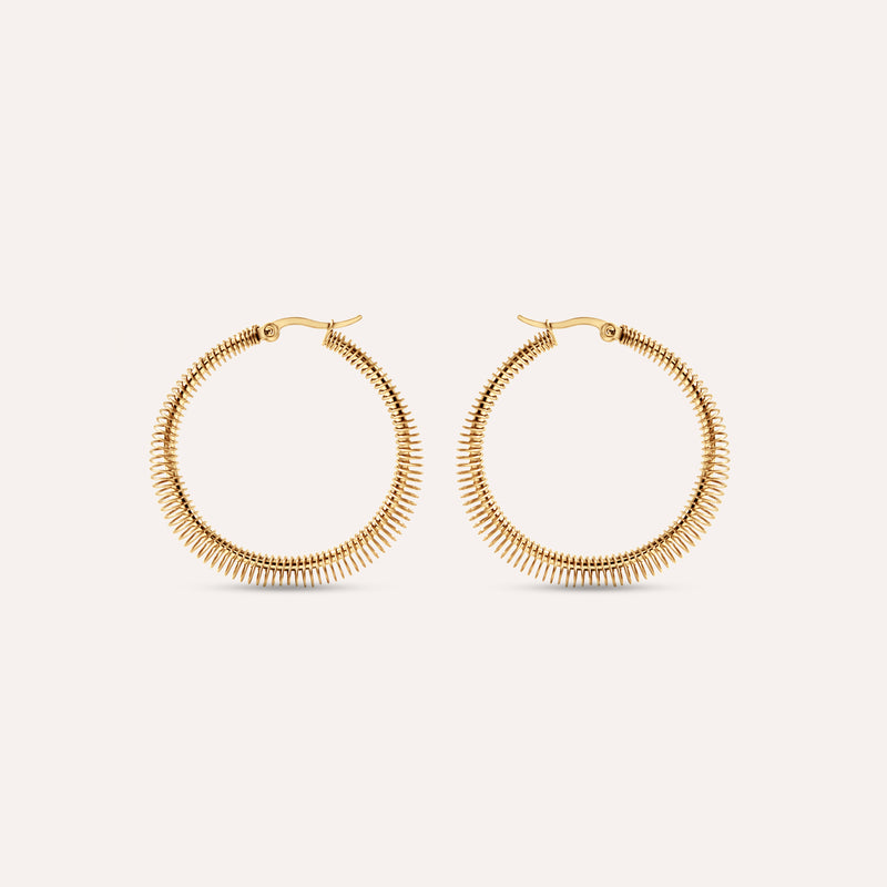 Tapered Spring Hoop Earrings