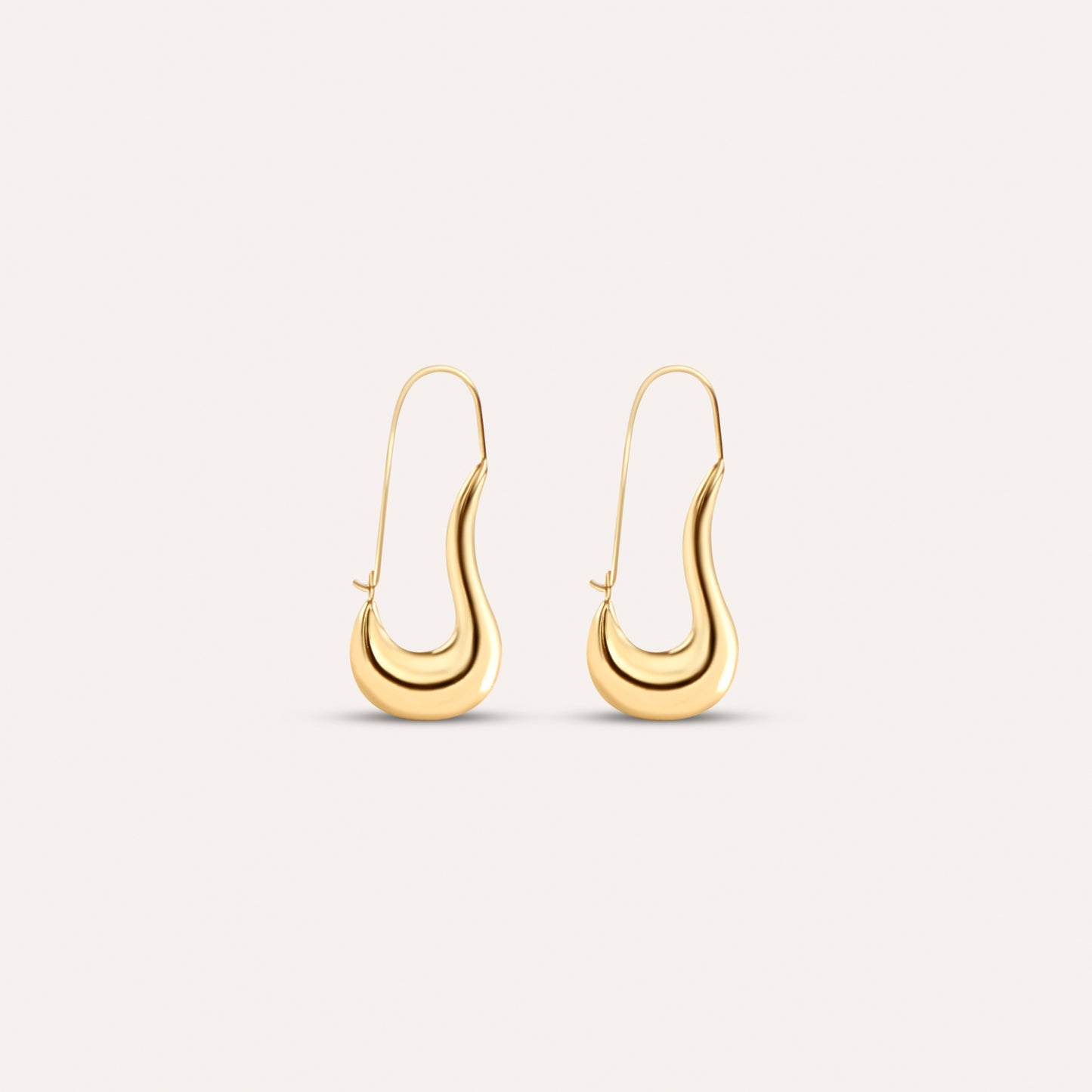 Tear Drop Chunky Hoop Earrings