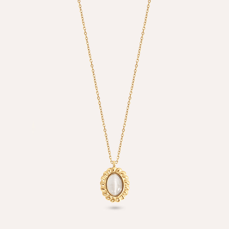 Victorian Moonstone Pendant Chain Necklace