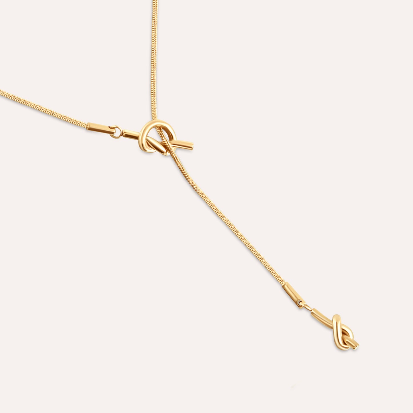 Knot Drop Chain Necklace